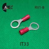 Клемма кольцевая d8мм под кабель 0,5-1,5мм2 RV1-8
