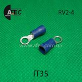 Клемма кольцевая d4мм под кабель 1.5-2,5мм2 RV2-4