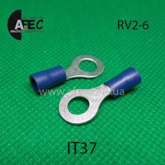 Клемма кольцевая d6мм под кабель 1.5-2,5мм2 RV2-6 Клемма кольцевая d6мм под кабель 1.5-2,5мм2 RV2-6
