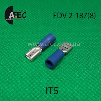 Клема ізольована гніздова (мама) серії 4.8 мм під кабель 1.5-2.5мм2 FDV2-187(8) Клема ізольована гніздова (мама) серії 4.8 мм під кабель 1.5-2.5мм2 FDV2-187(8)