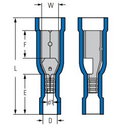 Клемма изолированная гнездовая (мама) d5 мм под кабель 4-6мм FRV5-195