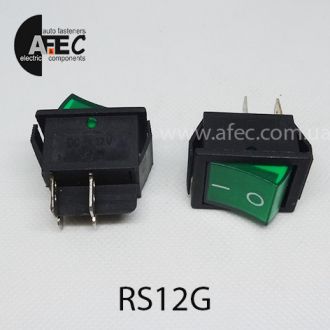 Автомобильный переключатель с подсветкой 35A 12V 6к под отверстие 22*30мм IRS-201-1C зеленый Автомобильный переключатель с подсветкой 35A 12V 6к под отверстие 22*30мм IRS-201-1C зеленый