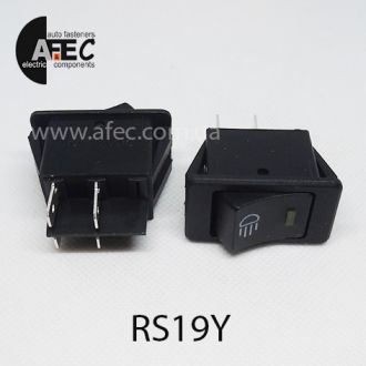 Автомобільний перемикач із підсвічуванням LED 35A 12V 4к під отвір 20,2*34,2мм ASW-17D жовтий Автомобільний перемикач із підсвічуванням LED 35A 12V 4к під отвір 20,2*34,2мм ASW-17D жовтий