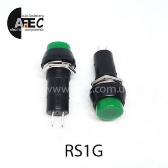 Автомобильная кнопка с фиксацией 12V 2к под отверстие 12мм PBS-11A зеленая Автомобильная кнопка с фиксацией 12V 2к под отверстие 12мм PBS-11A зеленая