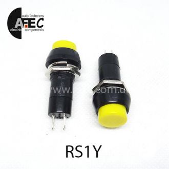 Автомобильная кнопка с фиксацией 12V 2к под отверстие 12мм PBS-11A желтая Автомобильная кнопка с фиксацией 12V 2к под отверстие 12мм PBS-11A желтая