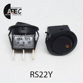 Автомобильный переключатель с подсветкой LED 16A 12V 3к под отверстие 20мм IRS-101E-8C/D желтый Автомобильный переключатель с подсветкой LED 16A 12V 3к под отверстие 20мм IRS-101E-8C/D желтый