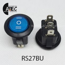 Автомобільний перемикач 35A 12V 3к під отвір 20мм RS-123-8C синій