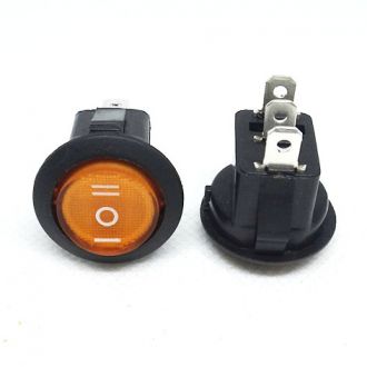 Автомобільний перемикач 35A 12V 3к під отвір 20мм RS-123-8C жовтий Автомобільний перемикач 35A 12V 3к під отвір 20мм RS-123-8C жовтий