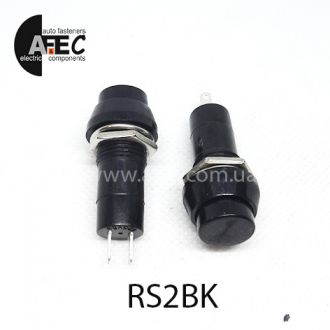 Автомобільна кнопка без фіксації 12V 2к під отвір 12мм PBS-11B чорна Автомобільна кнопка без фіксації 12V 2к під отвір 12мм PBS-11B чорна