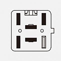 Автомобильная кнопка противотуманных фар с подсветкой 12V 5к 753.3710-01.01 ВАЗ 1118