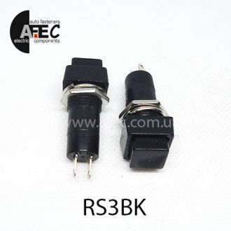 Автомобільна кнопка з фіксацією 12V 2к під отвір 12мм PBS-12A чорна Автомобільна кнопка з фіксацією 12V 2к під отвір 12мм PBS-12A чорна