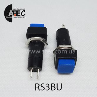 Автомобильная кнопка с фиксацией 12V 2к под отверстие 12мм PBS-12A синяя Автомобильная кнопка с фиксацией 12V 2к под отверстие 12мм PBS-12A синяя