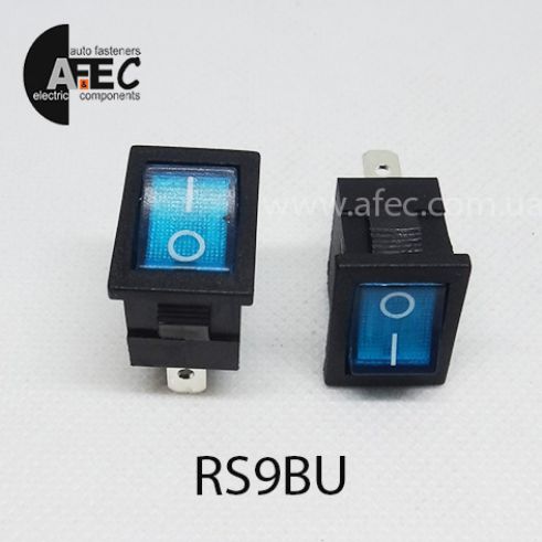 Автомобільний перемикач з підсвічуванням 15А 12V 3к під отвір 13*20мм MIRS-101(A)-2 синій