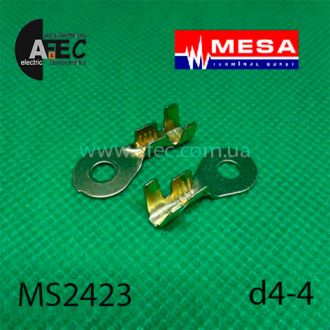 Клемма кольцевая d4,2мм (0,5мм) под кабель 2,5-4мм Клемма кольцевая d4,2мм (0,5мм) под кабель 2,5-4мм