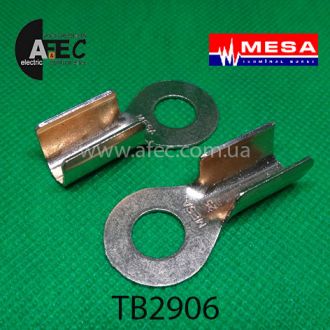 Клемма медная кольцевая d10,5мм под кабель 16-25мм2 "MESA" Клемма медная кольцевая d10,5мм под кабель 16-25мм2 "MESA"