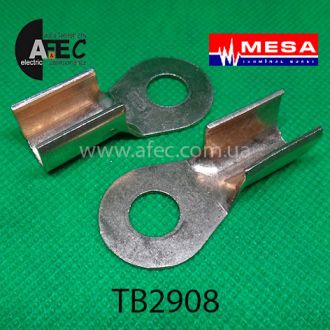 Клема мідна кільцева d=10,5 мм під кабель 25-35 мм "MESA"