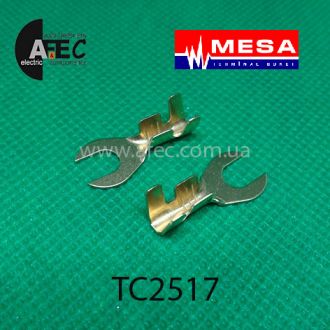 Клемма вилочная d5.2мм под кабель 2.5-4мм2 "MESA" Клемма вилочная d5.2мм под кабель 2.5-4мм2 "MESA"