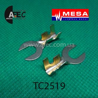 Клемма вилочная d6.5мм под кабель 2.5-6мм2 "MESA" Клемма вилочная d6.5мм под кабель 2.5-6мм2 "MESA"