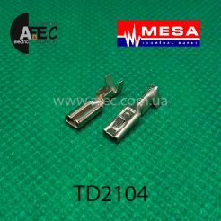 Клемма гнездовая мама 2,8мм под кабель 0,5-1mm с фиксатором MESA