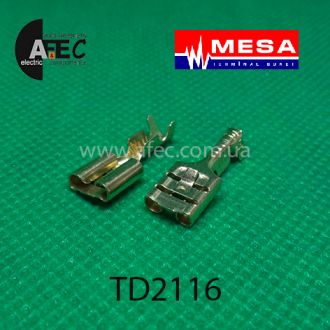 Клемма гнездовая (мама) серии 6.3мм под кабель 0,5-1мм  внешним фиксатором "MESA" Клемма гнездовая (мама) серии 6.3мм под кабель 0,5-1мм  внешним фиксатором "MESA"