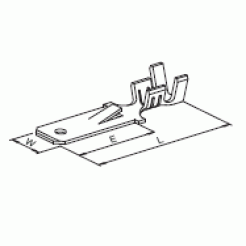 Клемма штыревая (папа) серии 4.8мм под кабель 0.5-1.5мм
