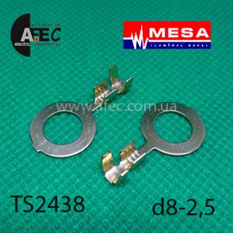 Клемма кольцевая d8мм под кабель 0,5-1,5мм Клемма кольцевая d8мм под кабель 0,5-1,5мм