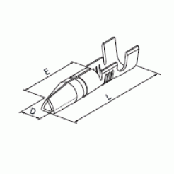Клемма штырьевая (папа) d3.9мм под кабель 0,5-1,5мм