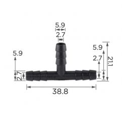 Пластиковый тройник d6.1