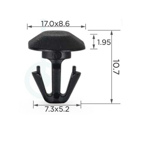 Клипса уплотнителя двери Renault 7701044547 Peugeot Citroen 6990E0 Ford