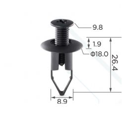 Клипса Nissan Toyota Lexus Mazda 9046709101