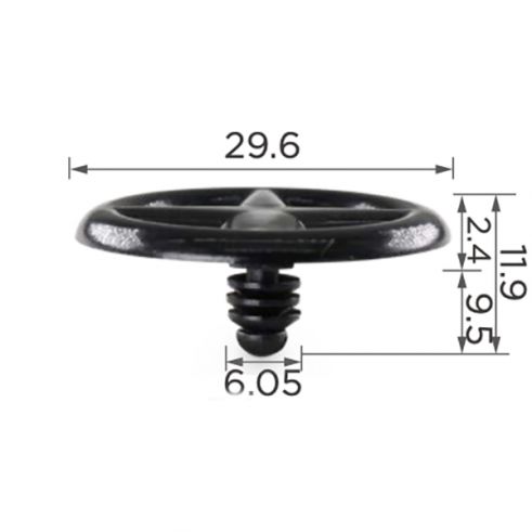 Клипса утеплителя капота Nissan Infiniti 6584630F00 65832F5000 65832Q0100 F584630F00