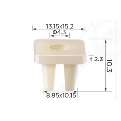 Клипса под саморез Honda Acura 906566716310M1