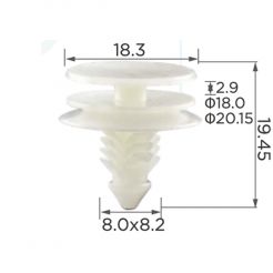 Кліпса обшивки GM 4005170 VW N98905101