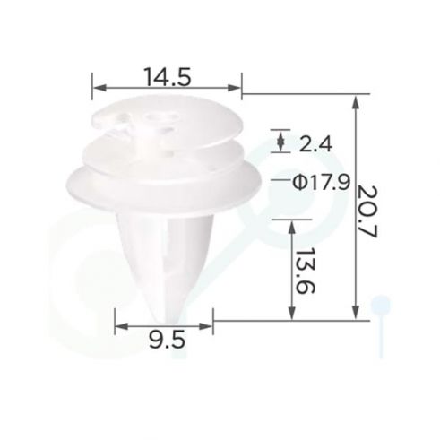 Кліпса обшивки дверей BMW Mini Porsche Land Rover Ford 51411973500 Кліпса обшивки дверей BMW Mini Porsche Land Rover Ford 51411973500