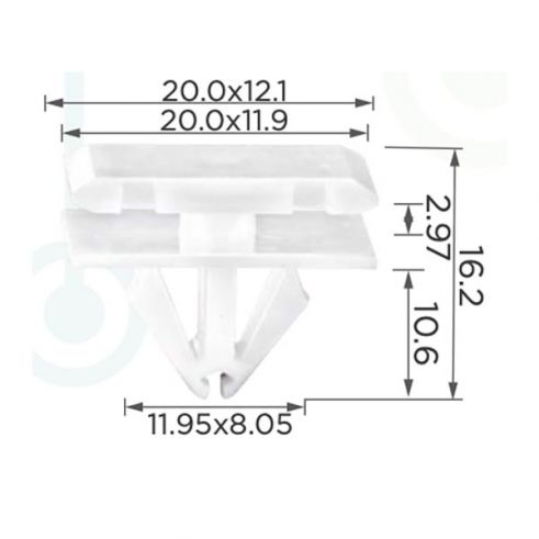 Клипса молдинга GM Cadillac Chevrolet Pontiac Buick 15127746