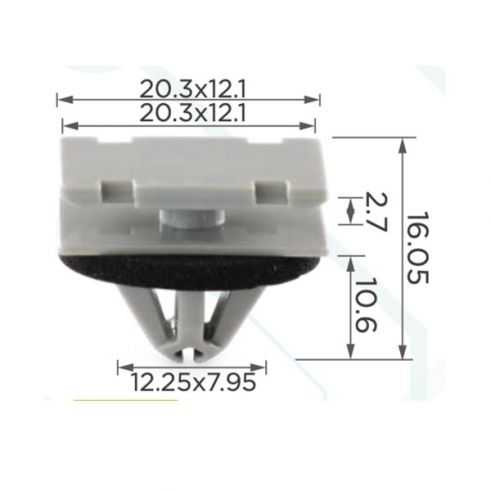 Клипса GM 11571175 19352782 Chrysler 68172491AA Клипса GM 11571175 19352782 Chrysler 68172491AA
