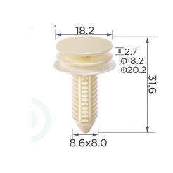 Клипса обшивки двери GM 10153057