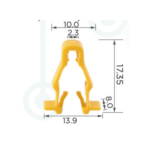 Клипса молдинга крыла Honda 90601SMG003 Клипса молдинга крыла Honda 90601SMG003