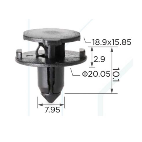 Клипса подкрылок Nissan 015532DR9A Клипса подкрылок Nissan 015532DR9A