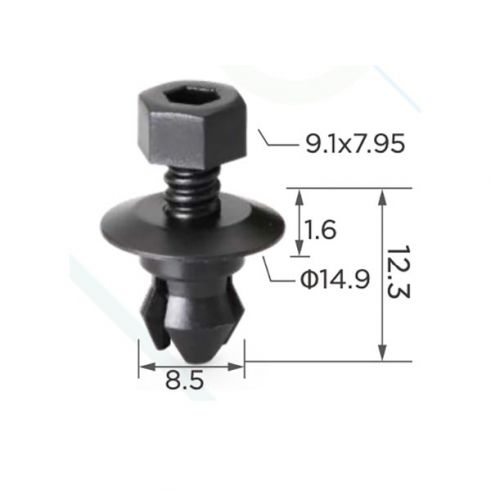 Клипса молдинга порога Volkswagen Audi 3C0853934
