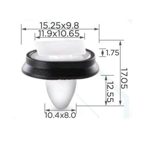 Кліпса молдингу двері Fiat 71728806 Peugeot Citroen 856543 Chrysler 68093998A 68093998-AA Кліпса молдингу двері Fiat 71728806 Peugeot Citroen 856543 Chrysler 68093998A 68093998-AA