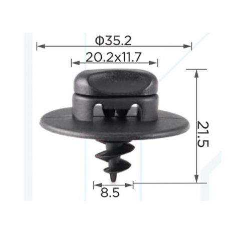 Клипса ковриков Volkswagen 3D0864851 3D0864851B41 Клипса ковриков Volkswagen 3D0864851 3D0864851B41