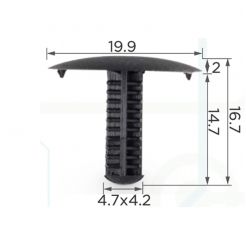 Кліпса обшивки Honda 90667SA70030 Nissan 8942798070