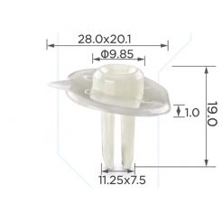 Клипса под саморез Honda 71144SR3A00