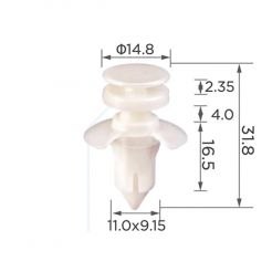 Клипса обшивки двери Ford W704958S300