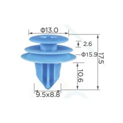 Клипса Toyota Lexus 9008046220 9046710167 Subaru Pontiac GM Daihatsu Nissan