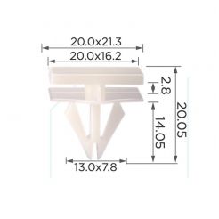 Клипса Cadillac Chevrolet Ford Hyundai 10443956