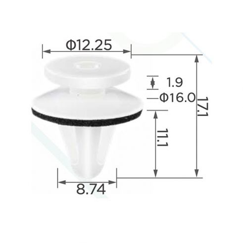 Клипса обшивки Mitsubishi MR154347 MB696120R MB696120 MB567499