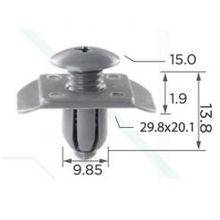 Клипса обшивки Ford E7GZ17A Mazda KIA BF6750033 MBF6750033