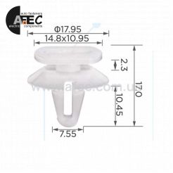 Клипса обшивки двери W709010S300, 1208973, 1552662 — для Ford C-Max, Fiesta, Fusion